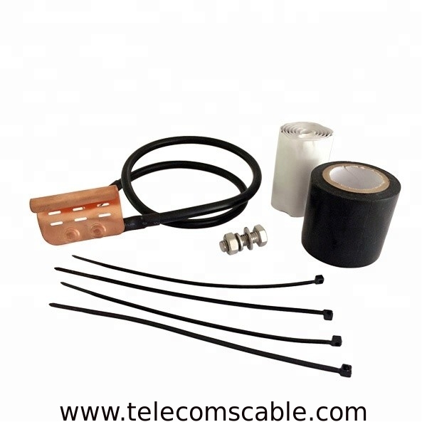 Standard Coaxial Cable Grounding Kit For 1/4 3/8 Inch Corrugated Braided Coaxial Cable
